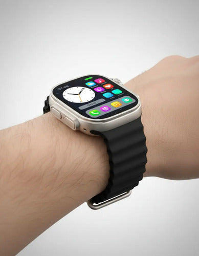 Smartwatch Reloj Inteligente C800 Ultra Manos Libres 1.99 Plateado/gris Claro Deportiva Aleatorio - 3 Colores