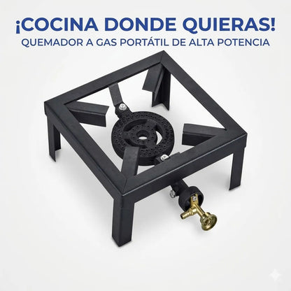 Cocinilla Quemador Gas Portatil Hornalla Metal Camping 25cm