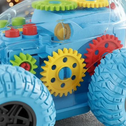 Auto Juguete Automático Transparente 360 Luz Música Infantil Sin Personaje Aleatorio - 2 Colores