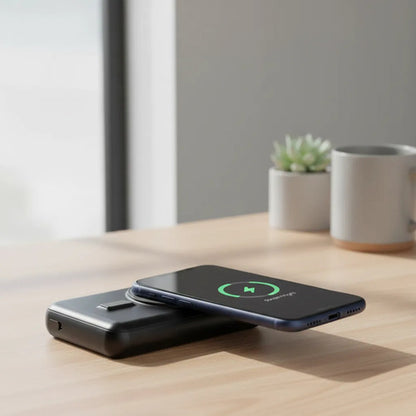 Cargador Portatil Solar Inalambrico 10000 Mah Tipo C Android Negro