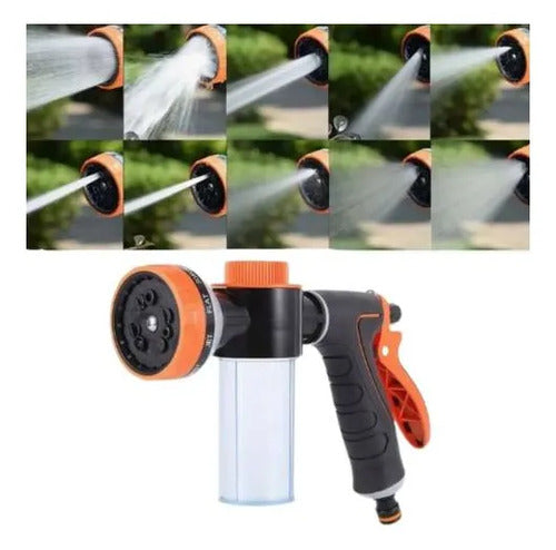 Rociador Riego Manguera Lavado Auto Pistola Espuma 10 Modos
