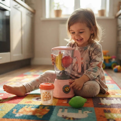 Licuadora Infantil Luces Sonido Accesorios Juguete Y Sonido Rosa