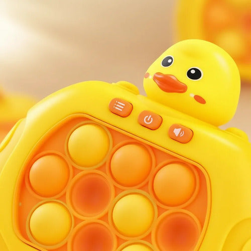 Juego Consola Pop It Pato Electrónica Luz Sonido Infantil Amarillo