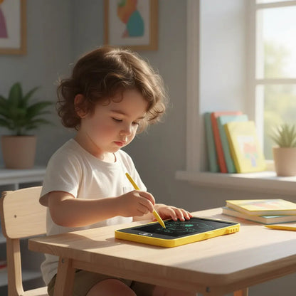 Cartuchera Escolar Pizarra Mágica Lcd 7 Pulgadas Infantil Amarillo