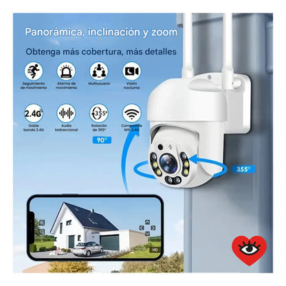 Camara De Seguridad Wifi Led 360° Domo 1080px Hd Nocturna Blanco