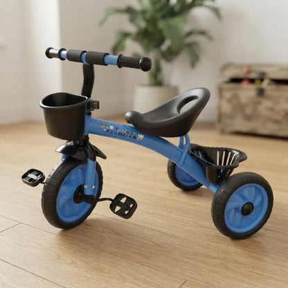 Triciclo Bicicleta Infantil 3 Ruedas Pedales 2 Canastos Azul