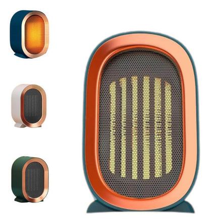 Mini Calefactor Eléctrico De Mesa Con Ventilador 1200w Color Azul Marino