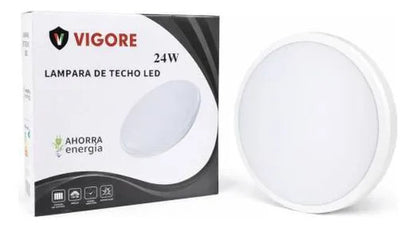 Panel Led Redondo Superficie 20w Luz Fría 7000k Plafón Blanco