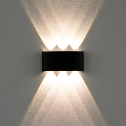Set X3 Aplique Pared Bidireccional Lampara Exterior 3 Luces