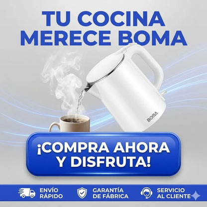 Pava Jarra Electrica 2.3l Doble Capa Corte Automatico Mate Celeste