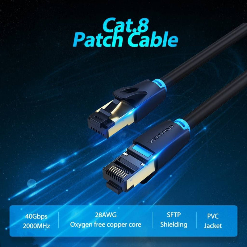 Cable De Red Cat 8 Sftp Ethernet 0.5m Internet Rapido Lan