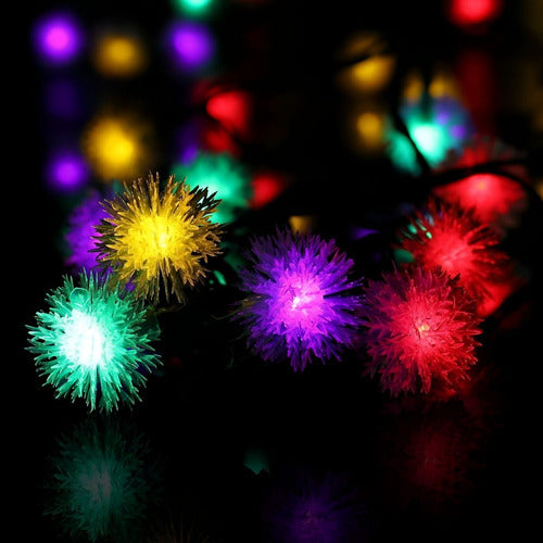 Guia Solar Guirnalda Luces Led Calidas Y Rgb Lamparas 5 Mts