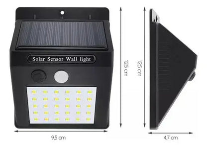 Luz Led Exterior Solar Panel Aplique Con Sensor Movimiento Plafon 30 Leds Farol Detecta Movimiento Luz Para Jardin Entrada Casa Estructura Negro Levys Bazar