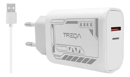 Cargador Rapido 65w Usb C Usb A Cable 8 Pines Celular Ios Blanco