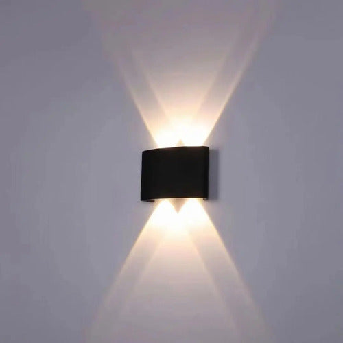 Set X2 Aplique Pared Bidireccional Lampara Exterior 2 Luces