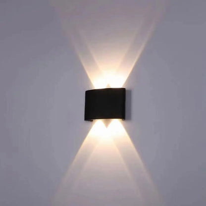 Set X2 Aplique Pared Bidireccional Lampara Exterior 2 Luces