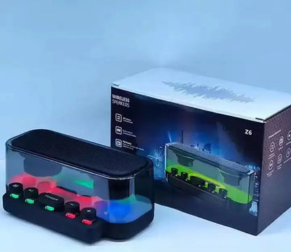 Parlante Portatil Bluetooth Con Luces Led Rgb 2400mah Negro