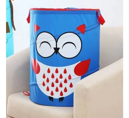 Canasto Cesto Infantil Plegable Tela Organizador 40x36cm Azul