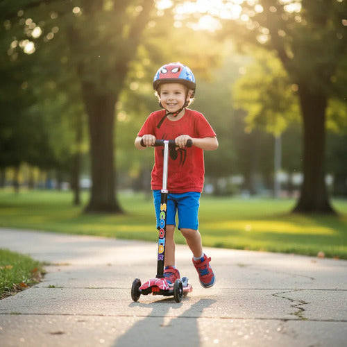 Scooter Infantil 3 Ruedas Luces Altura Regulable 50kg Aleatorio