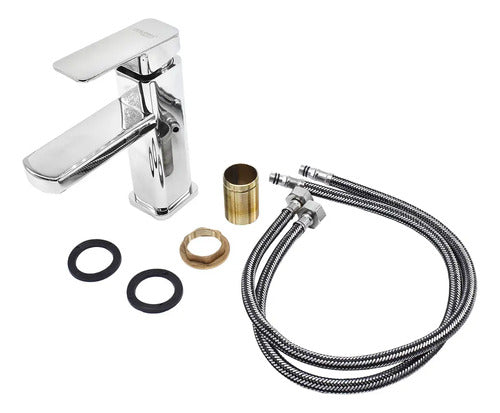 Monocomando Lavatorio Canilla Tubular Baño Mezcladora Pileta