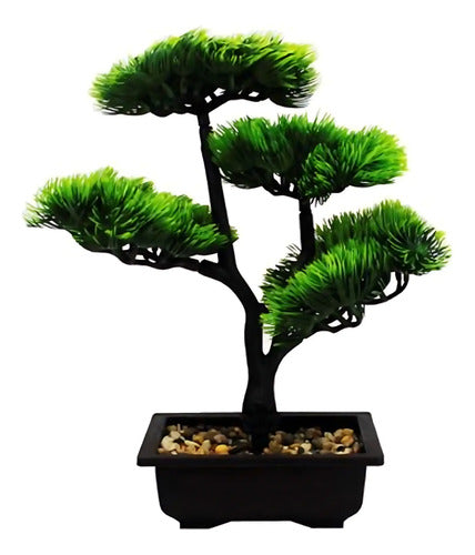 Arbol Bonsai Decorativo Artificial Con Maceta Verde