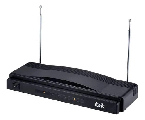 Set Kit De 2 Micrófonos Inalámbricos C/receptor Fm 10m