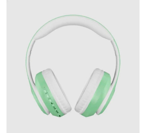N/a.1 Audífonos Inalámbricos, Modelo Stn.39, Audífonos Bluetooth, Audífonos Con Micrófono Incluido, Conexión Inalámbrica, Audífonos Recargables Con Puerto Usb. Estilo Diadema.(verde) Verde Claro