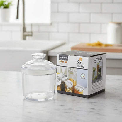 Recipiente Frasco Acrílico Hermético 400ml Cocina Tapa Transparente
