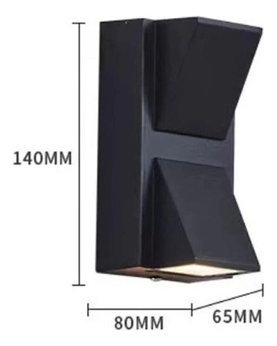 Set X3 Aplique Pared Bidireccional Lampara Foco Exterior