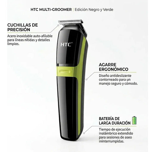 Cortapelo Maquina De Cortar Pelo Hombre Inalambrica Negro