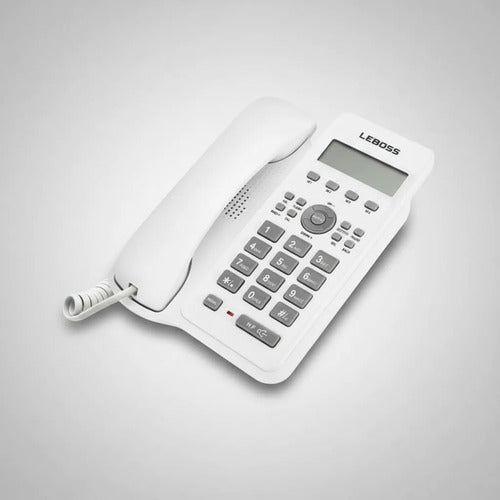 Telefono Fijo Pantalla Manos Libres Identificador Llamada Blanco