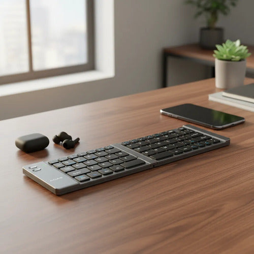 Teclado Plegable Inalambrico Español Recargable Windows iMac Aleatorio - 3 Colores Español Incluye Tecla Ñ