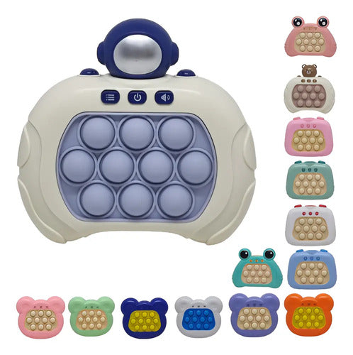 Consola Antiestrés Pop It Mini Gamer, Juguete Electrónico Color Astronauta