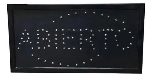 Cartel Led Luminoso Abierto Cartel Abierto Electrico 48x25 Azul Y Rojo