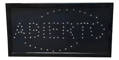 Cartel Led Luminoso Abierto 220v Azul Y Rojo 48x25 Veoquiero Azul Y Rojo Veoquiero