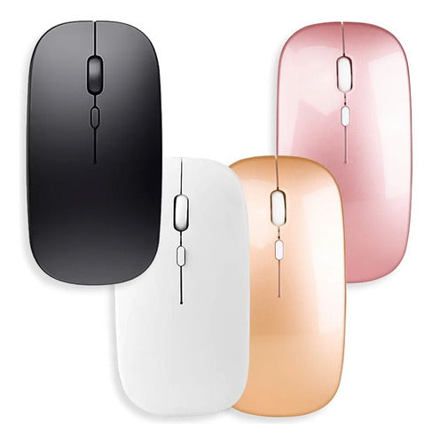 Mouse Inalámbrico Ultra Delgado Slim Tipo Mac Oficina - Otec Color Blanco