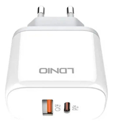 Cargador Pared 45w Usb + Tipo C Usb C Carga Rapida Blanco Blanco