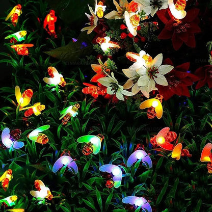 Guia Solar Guirnalda Luces Led Calidas Y Rgb Lamparas 5 Mts