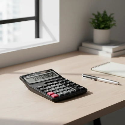 Calculadora Grande Escritorio Oficina 12 Digitos Solar Pilas Negro