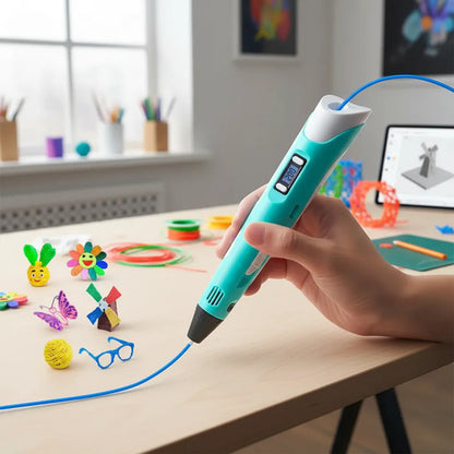 Lapicera Lápiz 3d Filamento Pla Abs Pantalla Lcd Ajustable Aleatorio