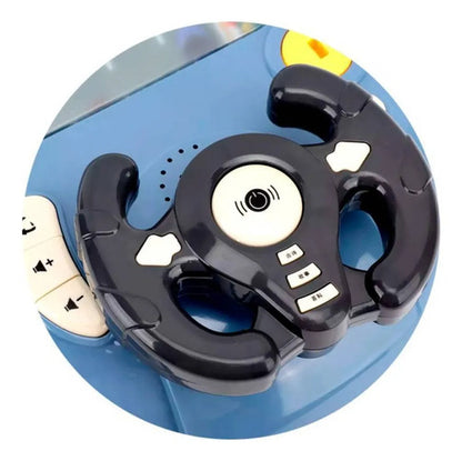 Simulador Juego Carrera Interactivo Manejo Infantil Volante Azul