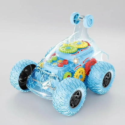 Auto Juguete Automático Transparente 360 Luz Música Infantil Sin Personaje Aleatorio - 2 Colores