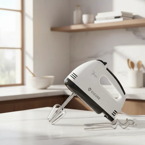 Batidora Electrica Manual 7 Velocidades 260w De Mano Liviana Blanco 50 Hz