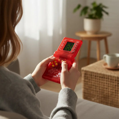 Consola Juegos Retro 9999 En 1 Tetris Snake Tank Portátil Rojo