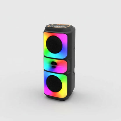 Parlante Bluetooth Portátil 2x4 Rgb Tws Usb Tf Fm Aux Negro