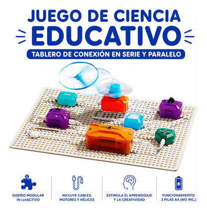 Kit Educativo Juego Ciencia Circuitos Eléctricos Modular Aleatorio