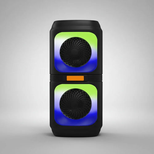 Parlante Bluetooth Top Tendencia 2x4'' Led Rgb Full Negro