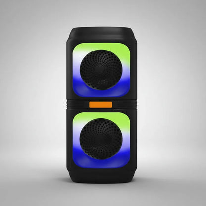Parlante Bluetooth Top Tendencia 2x4'' Led Rgb Full Negro