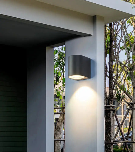 Set X8 Aplique Pared Lampara Exterior Foco Luz Led Spot Negro