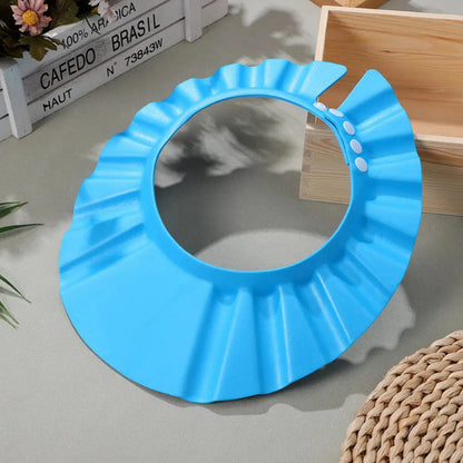 Visera Ducha Bebe Gorro Protector Para Bañar Ajustable Celeste